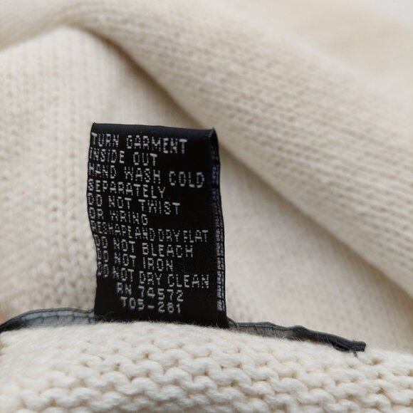 Work In Progress Women’s Ivory Sweater Size XL 18 / 20 Beaded Hearts Bow - Picture 7 of 12